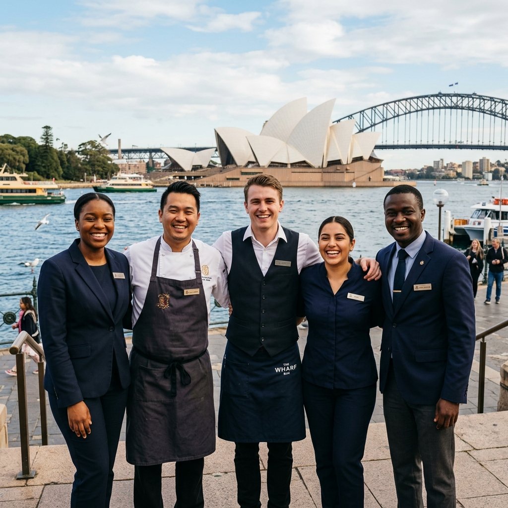 Hospitality team at Sydney Harbour